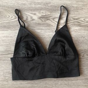 Zara crop silky top